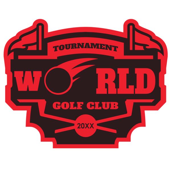 World Tournament Golf club logo template Thumbnail